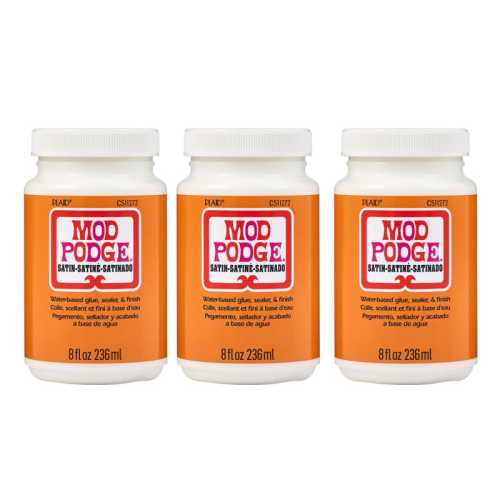 Decoupage Glue, Satin 8oz., Pack of 3