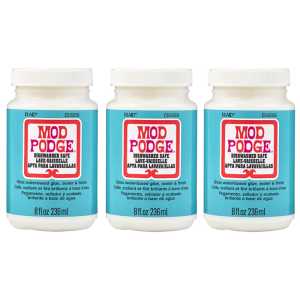 Decoupage Glue, Dishwasher Safe Gloss, 8oz., Pack of 3
