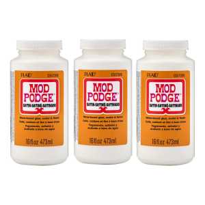 Decoupage Glue, Satin 16oz., Pack of 3