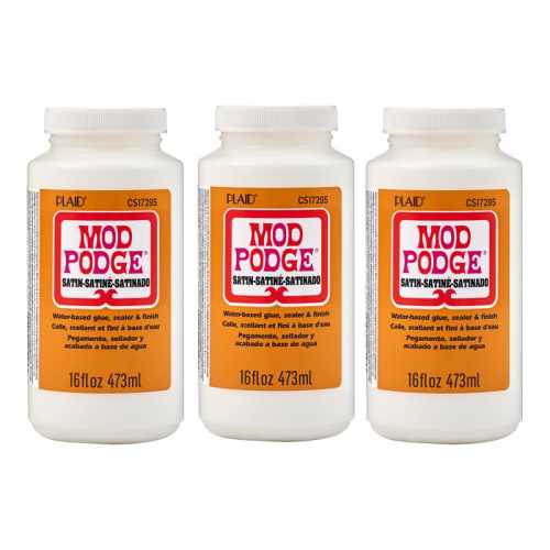 Decoupage Glue, Satin 16oz., Pack of 3