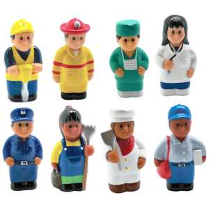 Multicultural Community Helper Figures, Set of 8