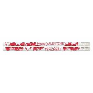 Happy Valentine From Your Teacher Motivational/Fun Pencils, 12/pkg