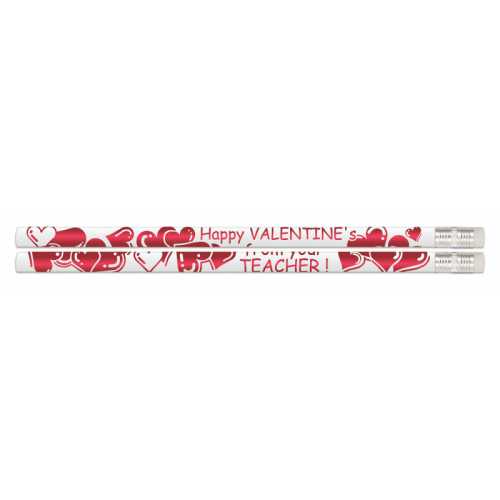 Happy Valentine From Your Teacher Motivational/Fun Pencils, 12/pkg
