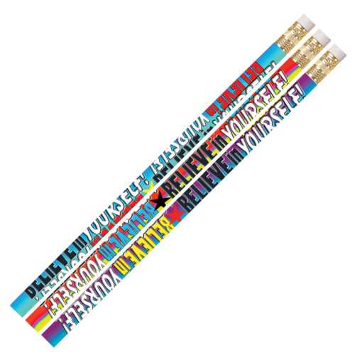 Believe In Yourself Motivational Pencil, Pack of 12