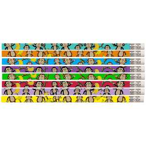 Dancin' Monkey Motivational Pencils, 12 Per Pack, 12 Packs