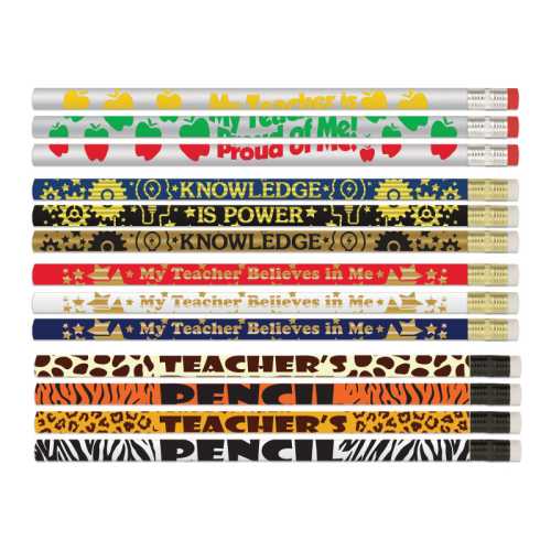 Teacher Rewards Pencils Assortment, Pack of 144