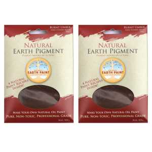 2-Pack Earth & Mineral Pigment, Burnt Umber, 3 oz