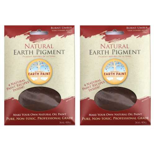 2-Pack Earth & Mineral Pigment, Burnt Umber, 3 oz