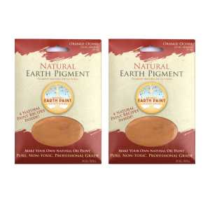 2-Pack Earth & Mineral Pigment, Orange Ochre, 3 oz