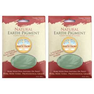2-Pack Earth & Mineral Pigment, Terre Verte, 3 oz