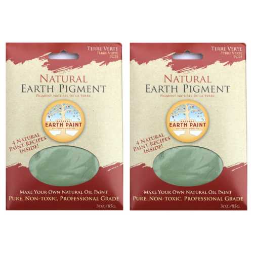 2-Pack Earth & Mineral Pigment, Terre Verte, 3 oz