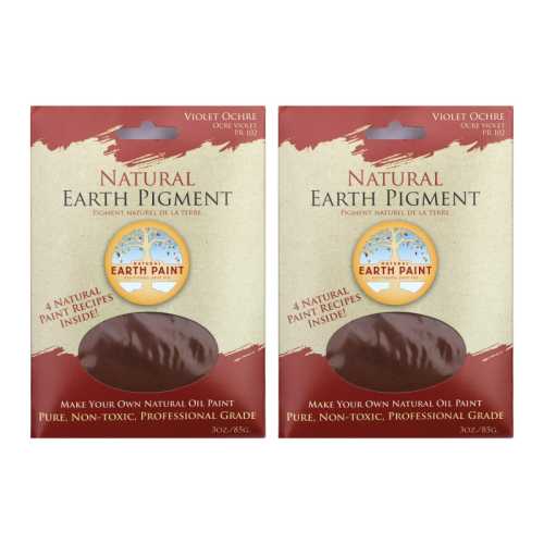 2-Pack Earth & Mineral Pigment, Violet Ochre, 3 oz