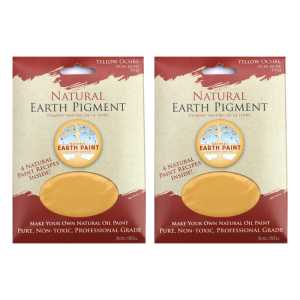 2-Pack Earth & Mineral Pigment, Yellow Ochre, 3 oz