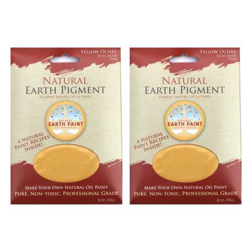 2-Pack Earth & Mineral Pigment, Yellow Ochre, 3 oz