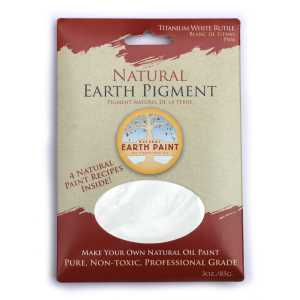 Earth & Mineral Pigment, Titanium White Rutile, 3 oz