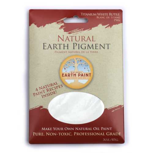 Earth & Mineral Pigment, Titanium White Rutile, 3 oz