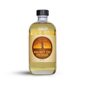 Refined Walnut Oil Medium, 8 oz Glass Bottle