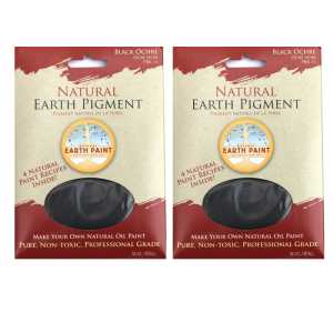 2-Pack Earth & Mineral Pigment, Black Ochre, 3 oz