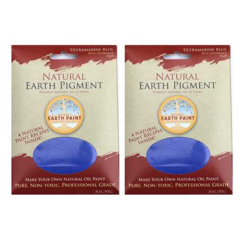2-Pack Earth & Mineral Pigment, Ultramarine Blue, 3 oz