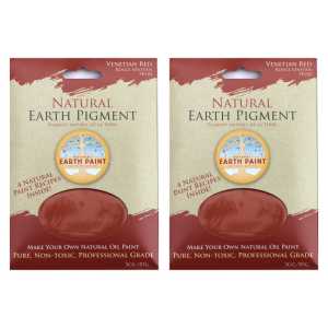 2-Pack Earth & Mineral Pigment, Venetian Red, 3 oz