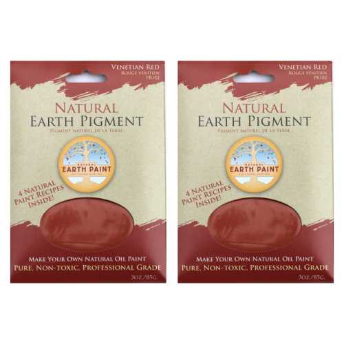 2-Pack Earth & Mineral Pigment, Venetian Red, 3 oz