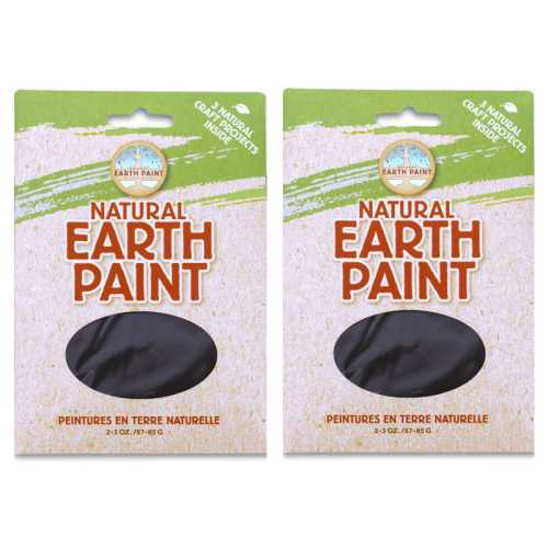 2-Pack Natural Earth Paint Powder, Black, 3 oz