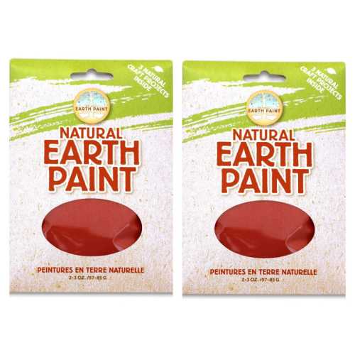 2-Pack Natural Earth Paint Powder, Red, 3 oz