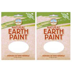 2-Pack Natural Earth Paint Powder, White, 3 oz