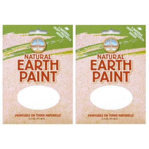 2-Pack Natural Earth Paint Powder, White, 3 oz