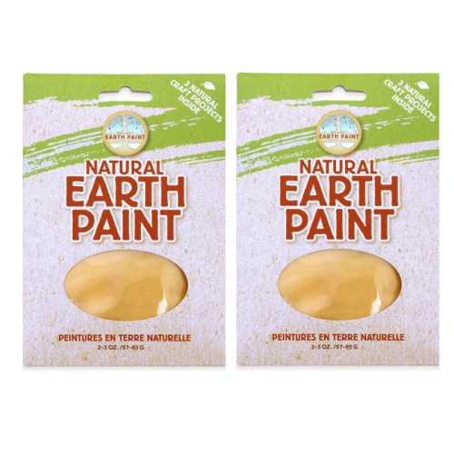 2-Pack Natural Earth Paint Powder, Yellow, 3 oz