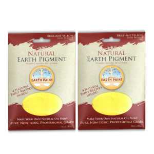 2-Pack Earth & Mineral Pigment, Brilliant Yellow, 3 oz
