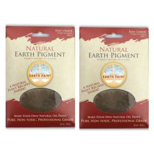 2-Pack Earth & Mineral Pigment, Raw Umber, 3 oz