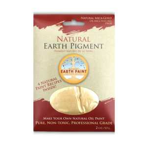 Earth & Mineral Pigment, Natural Gold Mica, 3 oz