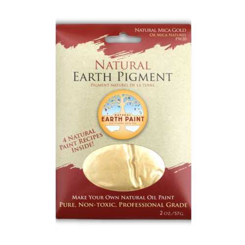 Earth & Mineral Pigment, Natural Gold Mica, 3 oz