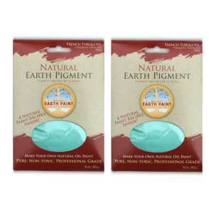 2-Pack Earth & Mineral Pigment, French Turquoise, 3 oz