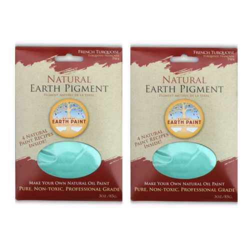 2-Pack Earth & Mineral Pigment, French Turquoise, 3 oz