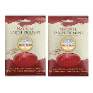 2-Pack Earth & Mineral Pigment, Mayan Red, 3 oz