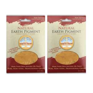 2-Pack Earth & Mineral Pigment, Raw Sienna, 3 oz