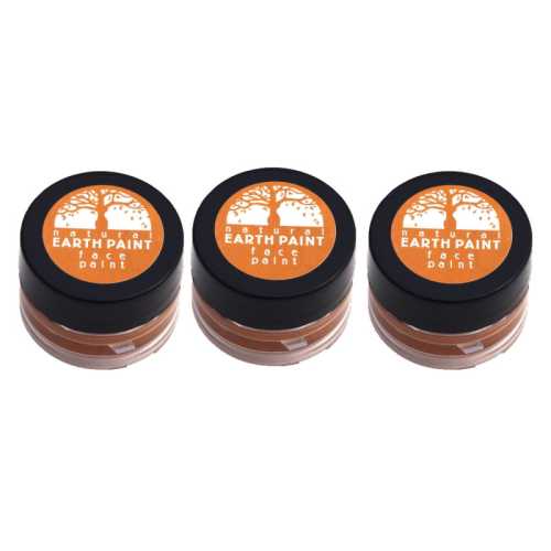 3-Pack Natural Face Paint, Orange, 0.4 oz