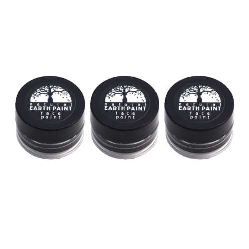 3-Pack Natural Face Paint, Black, 0.4 oz
