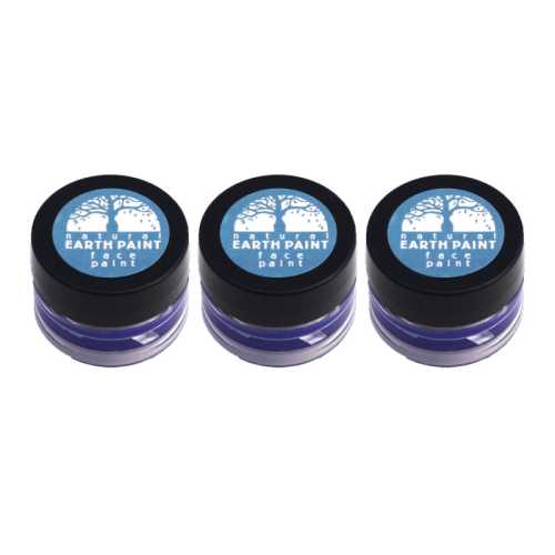 3-Pack Natural Face Paint, Blue, 0.4 oz