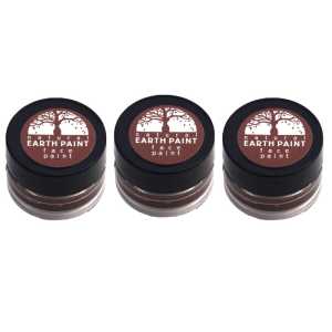 3-Pack Natural Face Paint, Brown, 0.4 oz