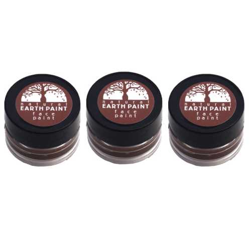 3-Pack Natural Face Paint, Brown, 0.4 oz