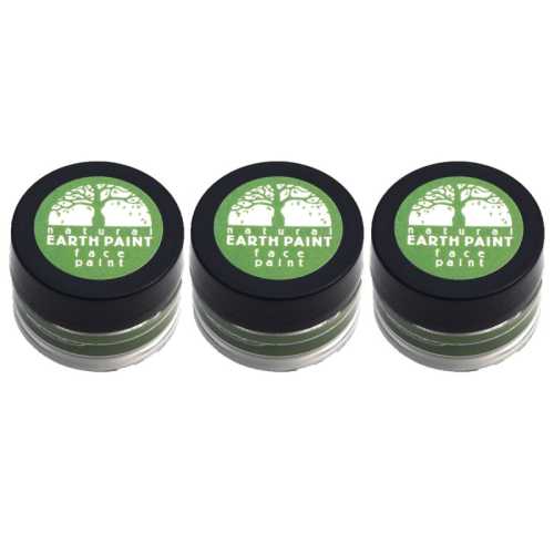 3-Pack Natural Face Paint, Green, 0.4 oz