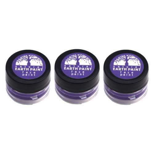 3-Pack Natural Face Paint, Purple, 0.4 oz