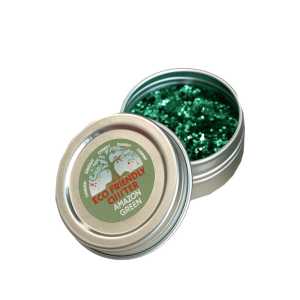 Plant-Based Cosmetic Glitter, Amazon Green Chunky