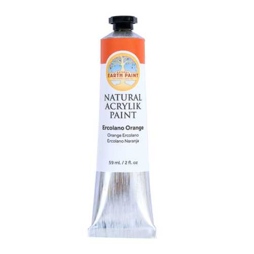 Natural Acrylik Paint, Ercolano Orange, 2 oz