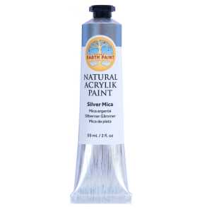 Natural Acrylik Paint, Natural Mica Silver, 2 oz