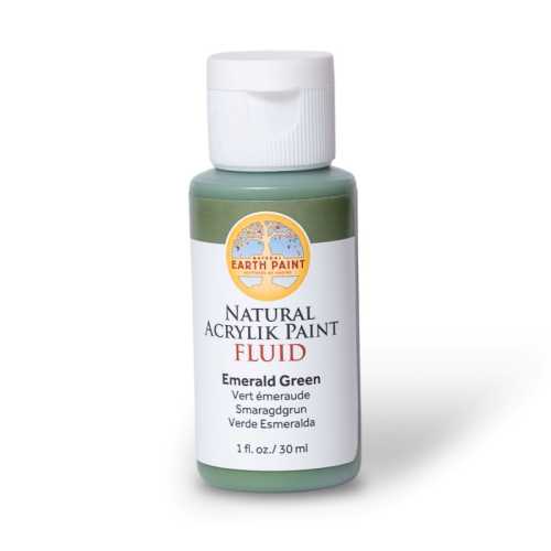 Natural Fluid Acrylik Paint, 1 oz, Emerald Green