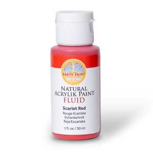 Natural Fluid Acrylik Paint, 1 oz, Scarlet Red